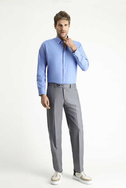 Açık Füme 7 Drop Slim Fit Dar Kesim Klasik Kumaş Pantolon