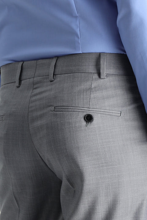 Açık Füme 7 Drop Slim Fit Dar Kesim Klasik Kumaş Pantolon