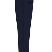 Medium Navy 6 Drop Regular Fit Standard Cut Classic Fabric Trousers