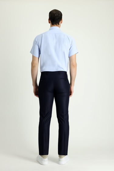  Koyu Lacivert Slim Fit Dar Kesim Klasik Kumaş Pantolon