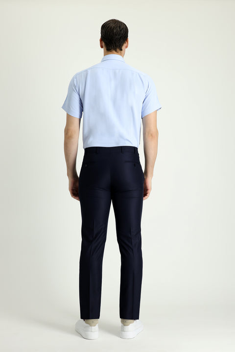 Koyu Lacivert 6 Drop Regular Fit Standart Kesim Klasik Kumaş Pantolon