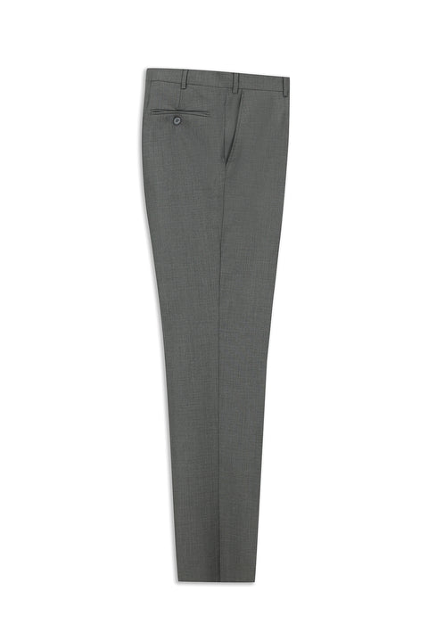 Medium Gray 7 Drop Slim Fit Classic Fabric Trousers