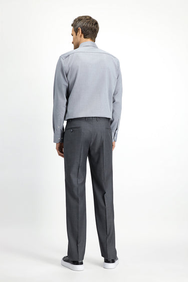 Orta Füme Slim Fit Dar Kesim Klasik Kumaş Pantolon