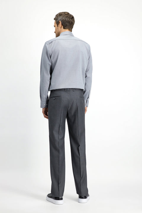 Medium Gray 7 Drop Slim Fit Classic Fabric Trousers