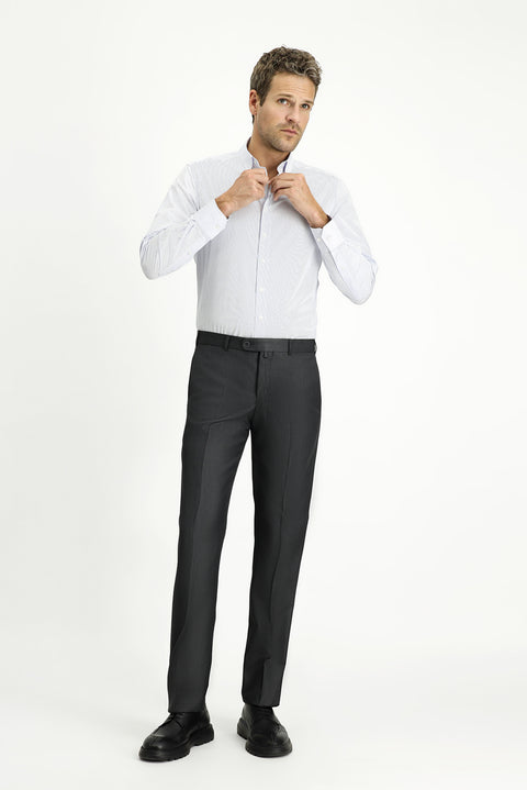 Orta Antrasit 6 Drop Regular Fit Standart Kesim Klasik Kumaş Pantolon