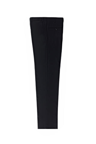  Siyah Relaxed Fit Rahat Kesim Klasik Kumaş Pantolon