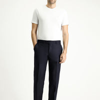 Siyah Lacivert 7 Drop Slim Fit Dar Kesim Klasik Kumaş Pantolon
