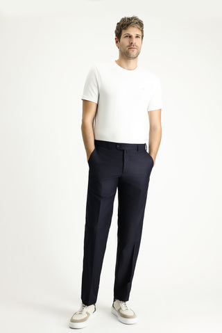  Siyah Lacivert 6 Drop Regular Fit Standart Kesim Klasik Kumaş Pantolon