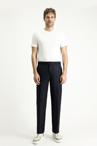  Siyah Lacivert 7 Drop Slim Fit Dar Kesim Klasik Kumaş Pantolon