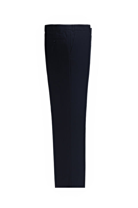 Koyu Lacivert 4 Drop Relaxed Fit Rahat Kesim Klasik Kumaş Pantolon