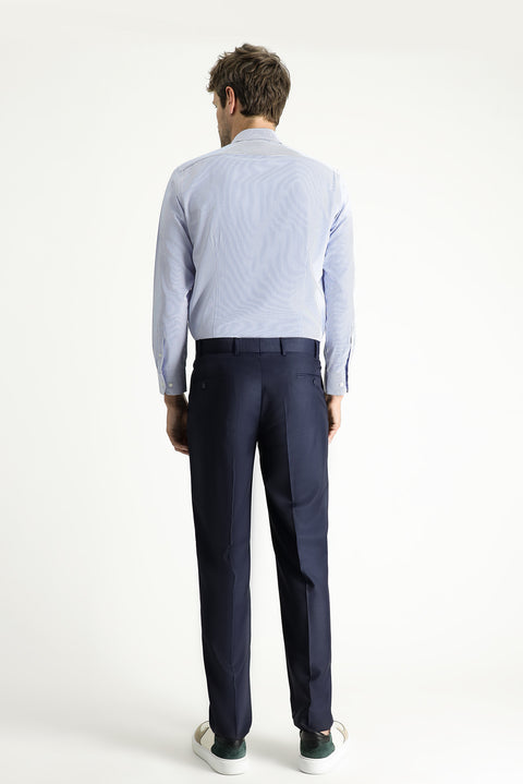 Koyu Lacivert 6 Drop Regular Fit Standart Kesim Klasik Kumaş Pantolon