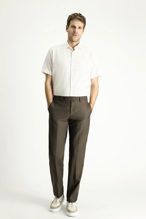 Açık Kahve  6 Drop Regular Fit Standart Kesim Klasik Kumaş Pantolon