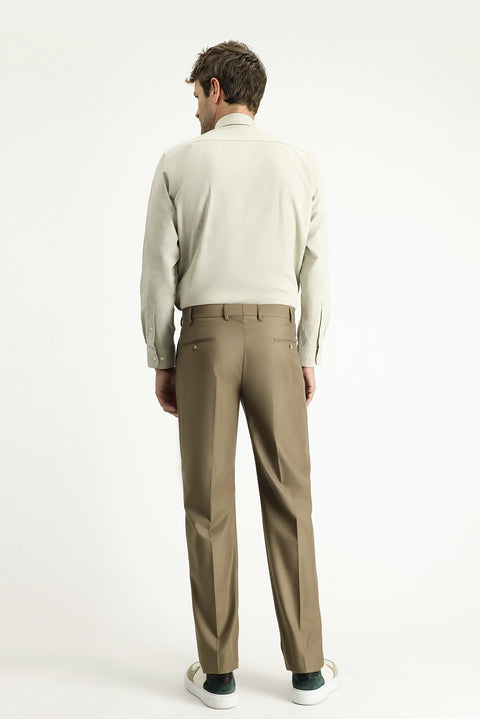 Koyu Vizon 6 Drop Regular Fit Standart Kesim Klasik Kumaş Pantolon