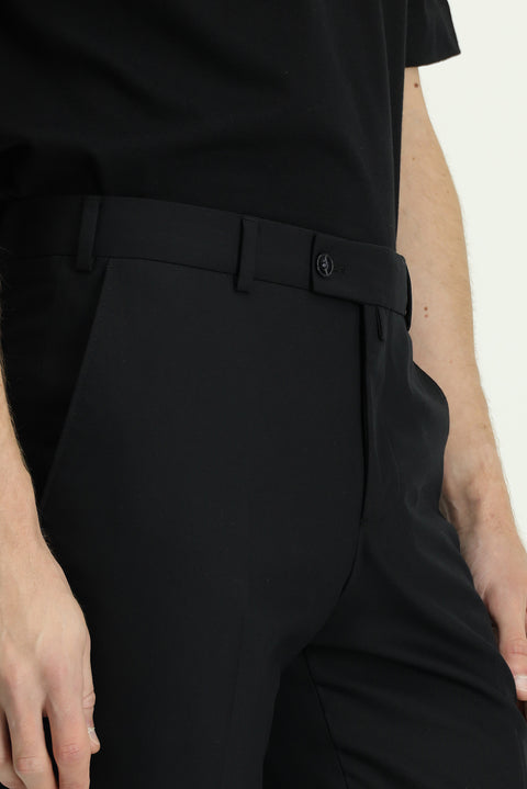 Siyah 4 Drop Relaxed Fit Rahat Kesim Klasik Pantolon