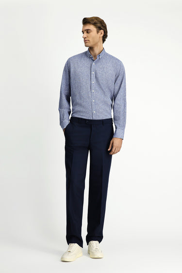  Koyu Lacivert Slim Fit Dar Kesim Klasik Pantolon