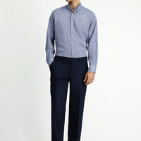 Dark Navy 6 Drop Regular Fit Standard Cut Classic Trousers