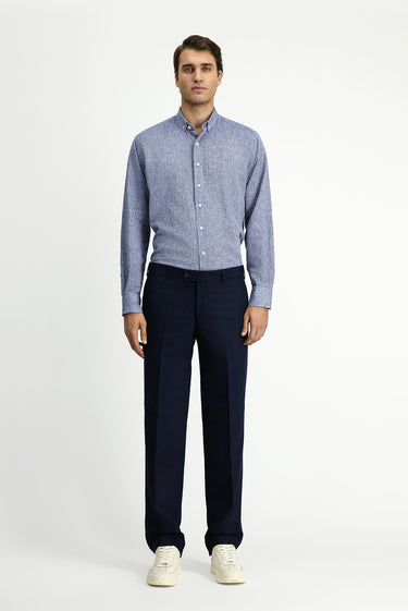  Koyu Lacivert Relaxed Fit Rahat Kesim Klasik Pantolon