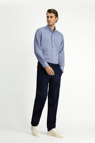  Koyu Lacivert Relaxed Fit Rahat Kesim Klasik Pantolon