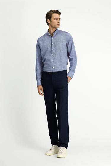 Koyu Lacivert Relaxed Fit Rahat Kesim Klasik Pantolon