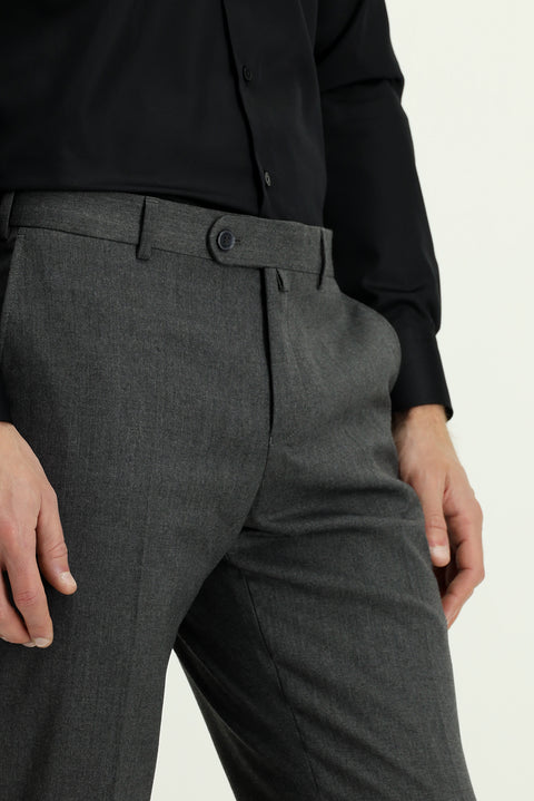 Orta Füme 6 Drop Regular Fit Standart Kesim Klasik Kumaş Pantolon