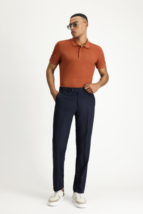 Koyu Lacivert 6 Drop Regular Fit Standart Kesim Klasik Kumaş Pantolon