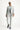 Açık Gri Super Slim Fit Ekstra Dar Kesim Beli Lastikli İpli Gofre Likralı Klasik Kumaş Pantolon