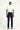 Koyu Lacivert Super Slim Fit Ekstra Dar Kesim Beli Lastikli İpli Gofre Likralı Klasik Kumaş Pantolon