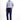 Lacivert Super Slim Fit Ekstra Dar Kesim Beli Lastikli İpli Gofre Likralı Klasik Kumaş Pantolon