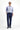 Lacivert Super Slim Fit Ekstra Dar Kesim Beli Lastikli İpli Gofre Likralı Klasik Kumaş Pantolon