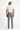 Havacı Mavi Super Slim Fit Ekstra Dar Kesim Beli Lastikli İpli Gofre Likralı Klasik Kumaş Pantolon