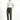Koyu Yeşil Super Slim Fit Ekstra Dar Kesim Beli Lastikli İpli Gofre Likralı Klasik Kumaş Pantolon