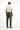 Koyu Yeşil Super Slim Fit Ekstra Dar Kesim Beli Lastikli İpli Gofre Likralı Klasik Kumaş Pantolon