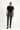 Orta Antrasit Super Slim Fit Ekstra Dar Kesim Beli Lastikli İpli Gofre Likralı Klasik Kumaş Pantolon