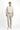 Açık Vizon Super Slim Fit Ekstra Dar Kesim Beli Lastikli İpli Gofre Likralı Klasik Kumaş Pantolon