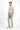 Açık Vizon Super Slim Fit Ekstra Dar Kesim Beli Lastikli İpli Gofre Likralı Klasik Kumaş Pantolon