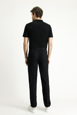  Siyah Regular Fit Likralı Klasik Kumaş Pantolon