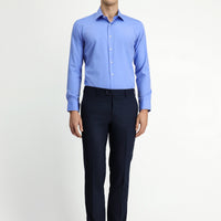 Koyu Lacivert 7 Drop Slim Fit Dar Kesim Klasik Kumaş Pantolon