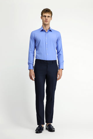  Koyu Lacivert Slim Fit Dar Kesim Klasik Kumaş Pantolon