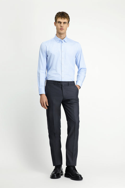 Açık Füme 7 Drop Slim Fit Dar Kesim Likralı Klasik Kumaş Pantolon