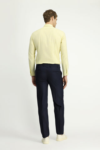  Orta Lacivert Slim Fit Dar Kesim Likralı Klasik Kumaş Pantolon