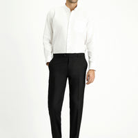 Siyah 7 Drop Slim Fit Dar Kesim Klasik Kumaş Pantolon