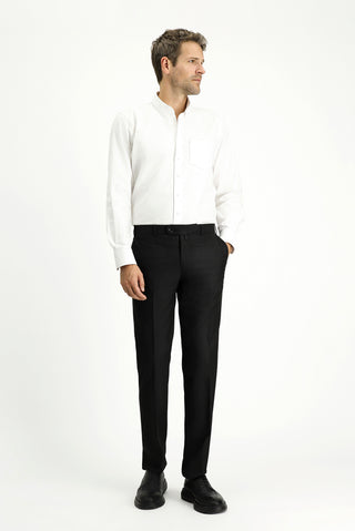  Siyah 4 Drop Relaxed Fit Rahat Kesim Klasik Kumaş Pantolon