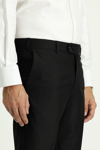  Siyah 7 Drop Super Slim Fit Eksra Dar Kesim Klasik Kumaş Pantolon