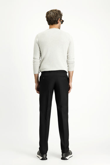 Siyah Slim Fit Dar Kesim Klasik Kumaş Pantolon