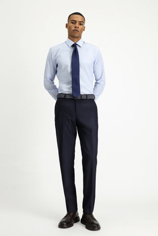  Koyu Lacivert Slim Fit Dar Kesim Klasik Kumaş Pantolon