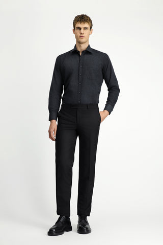  Siyah 7 Drop Slim Fit Dar Kesim Likralı Klasik Kumaş Pantolon