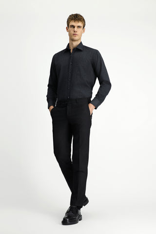  Siyah Regular Fit Likralı Klasik Kumaş Pantolon