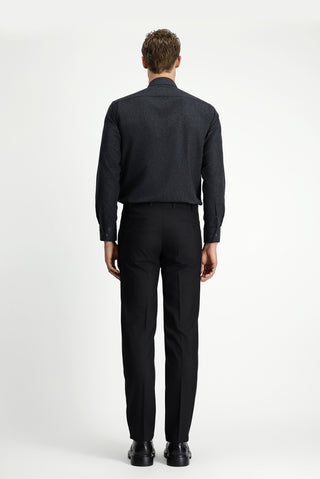  Siyah Regular Fit Likralı Klasik Kumaş Pantolon