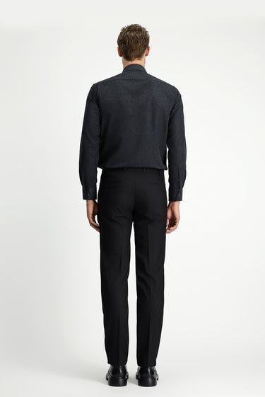  Siyah Slim Fit Dar Kesim Likralı Klasik Kumaş Pantolon