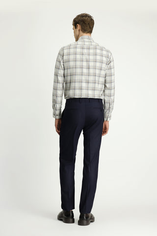  Koyu Lacivert 7 Drop Slim Fit Dar Kesim Likralı Klasik Kumaş Pantolon